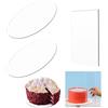 Zimoer 2 Piatti Per Torte Rotondi Diametro 21cm, Disco Torta In Acrilico Riutilizzabili Trasparenti Con Raschietto Per Torte, Spessore 2 mm