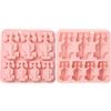 Ipotkitt 2 stampi in silicone a forma di auto da corsa rosa per caramelle per auto veicolo mezzi di trasporto stampi gommosi per gelatina fondente cioccolato caramelle ghiaccio torta fai da te