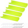 sourcing map Confezione da 4 mensole in acrilico da parete, 38 cm, verde fluorescente, mensole galleggianti per bagno, camera da letto, soggiorno, decorazione della stanza
