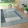 Paco Home Da interni e esterni, da terrazza e balcone, anti-intemperie, geometrico moderno, Dimensione:60x100 cm, Colore:Blu