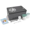 Springlane Kitchen Macchina per gelato & yogurtiera Elisa 2,0 L con compressore autorefrigerante 220 W, in acciaio inox con funzione di raffreddamento e riscaldamento (Elisa Antracite, macchina per