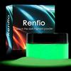 Renfio Polvere fosforescente, 100 g Glow in The Dark Face Paint Mica Powder | Colorante fluorescente in resina per forniture in resina, smalto gel, melma, pittura artistica, festa di Halloween, verde