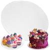 PixiPy Sottotorta - 36 cm/14 pollici, rotondo, bianco - Vassoio per tamburo in cartone - Base per esposizione di torte a più livelli - Cerchio con fondo spesso - di PixiPy