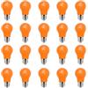 ZFQ Lampadina colorata E27, 3 W LED, lampadine a colori, equivalenti a incandescenza, 30 W, arancione, 250 lm, lampadina a risparmio energetico colorata per ghirlanda colorata Halloween decorazione