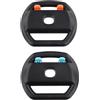 Gettimore Accessori per volante in ABS antiscivolo per Nintendo Switch 2, design ergonomico per giochi estesi, 2 pezzi nero, rosso e nero blu