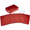 Arca 0125RO Cartella con Bottoni in Cartone Plastificato, Dorso 10, Rosso, 5 Pezzi