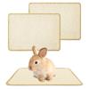 mimzemamz 2 Tappetino per Coniglio, Tappeto per Roditori Tappetini in Sisal i per Gabbie, Giocattolo da Masticare, Pavimenti a Gabbia per Criceti Porcellini d'India, Nido e Relax 40x30 cm