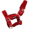 Horses Cavezza Horses Soft Fluffi Mini, Cavezza Confortevole, Utile per Condurre il Cavallo a Mano o per Assicurarlo durante le Operazioni di Strigliatura (Rosso, Mini shetland)