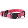 My Family MyFamily Collare per Gatto Regolabile in Vera Pelle, Made in Italy, Gancio di Sicurezza Safety Click, Fatto a Mano, Collezione Firenze, Fucsia, 20-30 cm
