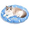 Nobleza Cuccia Rinfrescante per Animali Domestici, Tappetino Auto-Rinfrescante per Cani e Gatti, Letto Rotondo in Gel Fresco Estivo, Cuscino Refrigerante Impermeabile, 43 * 43 * 4CM