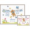 VERVACO Kit Punto Croce Contato ORSO DI NASCITA Annuncio Nascita Punto Croce ca. 22 x 20 cm Regalo Personalizzato Set Fai Da Te Attività Creative Adulti Benvenuto Bambino Cross Stitch