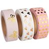 Rayher Set Washi Tape Rose/Gold Foil, 15Mm, 3 Design Á 10M, Box 30M, 60893000