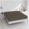 MB HOME ITALY Lenzuolo Sotto MAX COLOR con Angoli Elasticizzati da 25 cm Letto Matrimoniale 170x200 cm, 100% Cotone Made in Italy - Tinta Unita MARRONE