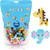 VynyQoo Creativo Perline da Stirare Confezione di Ricarica, 504 XL 10mm Perline Colorate 5 Modelli, 5 Fogli da Stiro, Perline per Bambini 6+, DIY, Regali per Feste e Compleanni
