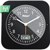 MEBUS Funk-Wecker mit Thermometer/Datumsanzeige, Schlummerfunktion, großes Display/Quadratisch/Hintergrundbeleuchtung/Farbe: Schwarz/Modell: 25609