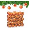 Relaxdays Palline di Natale, Set da 50 Palle Albero, Addobbi Natalizi, ∅ 6 cm, Sfere in Plastica Lucida e Opaca, Arancio