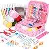 VynyQoo Kit per Uncinetto 62PCS con Custodia, Kit Uncinetto Principianti con Fili, Ganci e Accessori, Kit Uncinetto Completo per DIY Regali Creativi e Hobby