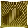 Paoletti Fodera per cuscino Evoke Velvet - Lussuosa federa decorativa quadrata con motivo a zig-zag (oliva - 45x45cm)