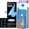 bokman Batteria per iPhone 13 Pro Max 5000mAh, Batteria Interna di Ricambio ad Alta Capacità con Kit di Riparazione, Strumenti e Strisce Adesive, Compatibile A2484 A2641 A2643 A2644 A2645