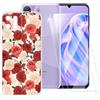 ESACMOT Custodia TPU Stampata + 2 Pellicole in Vetro Temperato Compatibili con Ulefone Note 6, Cover Artistica Slim Antigraffio Antishock, Protezione Totale