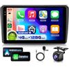 VECHTEL 4G&128G 9 Autoradio per Audi A3 2003-2013 con Carplay Android Auto Wireless Android 15,Bluetooth RDS/FM Radio,Wi-Fi GPS Navi,Telecamera posteriore AHD