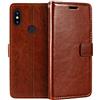 Shantime Custodia in Pelle Compatibile con Umidigi S3 Pro, Design Business Flip Magnetico, 3 Slot Carte, Porta Foto e Tasca Nascosta(Marrone)