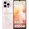 DOOGEESmart Note 58 Pro Smartphone Android 16, 32(8+24) GB+256GB/2TB TF Cellulare, 6.75 HD+ 90Hz Schermo,6250mAh, 16MP+8MP Telefono Cellulare, 4G Dual SIM/Octa Core/Widevine L1/NFC/OTG/Face ID/GPS