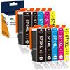 Caidi 10 x caidi compatibile per Canon PGI-570 CLI-571 cartuccia di inchiostro compatibile con Canon Pixma mg5700 MG5750 mg5752 mg5753 mg5753 mg6800 MG6850 MG6851 mg6852 mg6853 Stampante