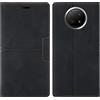 OKZone Cover per Xiaomi Redmi Note 9 5G/ Note 9T, Custodia Flip Pelle Portafoglio Magnetica Libro con Slot Schede, Slim Silicone TPU Bumper Wallet Supporto Case, Antiurto Cover (Nero)