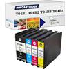 PUCIO T04B1 Compatibile T04B2 T04B3 T04B4 Cartucce di Inchiostro a capacità Standard Ad Inchiostro Ultra, Opere per EPSON WF-C8190DW WF-C8190DTW WF-C8610DWF WF-C8690DWF WF 1set