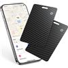 Pohicoo Smart Air Tracker Card Tag, Ricaricabile Wallet Tracking Card Compatibile con Apple Dov'è(solo iOS), Localizzatore Portafoglio sottile 1,7 mm per Borsa, Bagaglio, Passaporto