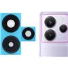 XoTek Set di ricambio per fotocamera in vetro per Xiaomi Redmi Note 14 5G - Lente per fotocamera compatibile con Redmi Note 14 5G in stile originale posteriore di ricambio lente in vetro nero