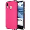 doupi Ultra Armor Custodia per Huawei P20 Lite, Anti Scivolo Design Protzione Posteriore Bumper Cover, Rosa