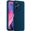 HULLIN Custodia per Telefono in Silicone Colorato, Adatta per Realme C53 / Realme C51 / Realme Note 50 (6.74) - Blu zaffiro