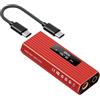 joliker Amplificatore cuffie DAC USB-C portatile Hi-Fi ES9038Q2M, DSD256/PCM 384kHz 32bit, uscite 3,5mm + bilanciata 4,4mm, compatibile iPhone 15/16, Android, PC, Mac