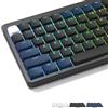 LQXQ Tasti a Basso Profilo 75%, 143 PBT Keycaps Brillare Attraverso | per ANSI US 60/65/75/80/100% Cherry Gateron MX Switch tastiera meccanica, Nero/Blu