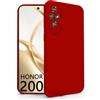N NEWTOP Cover Compatibile per Honor 200 5G, Custodia TPU SOFT Gel Silicone Ultra Sottile Flessibile Case Posteriore Protezione Fotocamera Anti Urto Guscio Scocca Colorato Thin (Rosso)