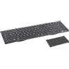 Callstel Tastiera pieghevole full size Bluetooth con retroilluminazione, batteria integrata, layout QWERTZ