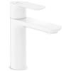 Roca Cala rubinetto per lavabo con tecnologia Cold Start Rubinetto monocomando a mensola con collegamenti di alimentazione flessibili, miscelatore per bagno di facile installazione, bianco opaco