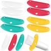 Roucerlin 12 spremitubi colorati in plastica anti-spreco, pressa per tubi di plastica manuale, per crema, cosmetici, bagno (4 colori)