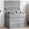 Augerlite Baule grigio Sonoma, 60 x 42 x 46 cm, con coperchio e vano portaoggetti per vestiti, coperte, giocattoli, cuscini, panca, come organizer per soggiorno, camera da letto, corridoio