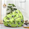 Odot Pouf Poltrona a Sacco, Modello Panda 3D Senza Ripieno Poltrona Sacco, Sacchetto di Fagioli con Manico per Adolescenti e Adulti, Indoor e Outdoor Decorazione Bean Bag (100x120cm,Panda D)