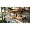WestTree Mensola in rovere massiccio con bordo in legno naturale (90 x 25 cm)
