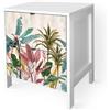 Lupia - Cassettiera Mobile Italy, Stile Minimal in Legno, 2 Cassetti, Stampa BANANA LEAVES BEIGE, Adatta a Ogni Stanza, 39x29xH45 cm, organizer Colore Bianco decorato
