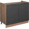 Vicco Mobile lavello cucina Fame-Line, Oro-antracite rustico/Rovere dorato, 100 cm senza piano di lavoro, per la combinazione con altri moduli della serie Fame-Line