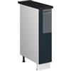 Vicco Armadio cucina dispensa alto Fame-Line, Blu scuro lucido/Bianco, 20 cm, PL Antracite, per la combinazione con altri moduli della serie Fame-Line