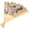 SHINEOFI Ventaglio Decorativo da Parete in Stile Cinese Vintage, Leggero e Multiuso, Realizzato in bambù e Carta Color Kaki, per Matrimoni ed Eventi