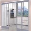 MTHGH Tenda a Strisce in PVC Trasparente Magnetica Tenda per Porta Esterna Antipolvere/Impermeabile Tende Verticali Scorrevoli per Magazzino Supermercato Casa(1.5mm,W45cmxH205cm)