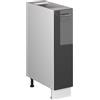 Vicco Armadio cucina dispensa alto Fame-Line, Antracite lucido/Bianco, 20 cm senza piano di lavoro, per la combinazione con altri moduli della serie Fame-Line