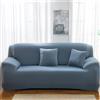 Odot Copridivano 4/3/2/1 Posti Poliestere Colore Scuro, Copridivano Elasticizzato Universale, Copri Divano AntiGraffio, Copri Divano con Braccioli, Fodera Divano Antiscivolo (1 Posto,Grigio)
